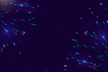 Wall Mural - colorful neon meteor background design vector