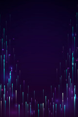 Wall Mural - colorful neon meteor background design vector