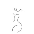 © Effrosyni  - silhouette of a woman line art design
