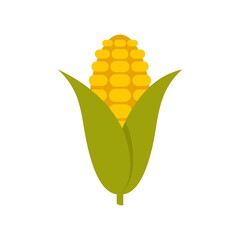 Poster - Eco corn icon flat isolated vector