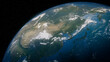 © RocknRoller Studios - Earth in Space. Photorealistic 3D Render of the Planet, with views of Japan and Asia. Global Concept.
