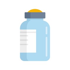 Canvas Print - Insulin bottle icon flat isolated vector