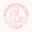 © andhikajudy - Simple world breastfeeding week logo design ,a modern outline style,this logo is intended to commemorate world breastfeeding week on august 1 to 7,this could be best element for your presentation