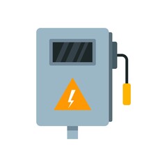 Sticker - Electric box icon flat isolated vector