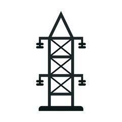 Poster - Electric tower icon flat isolated vector