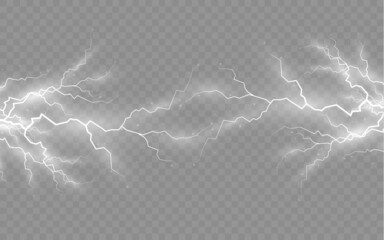 Wall Mural - effect of lightning, lighting, set of zippers.