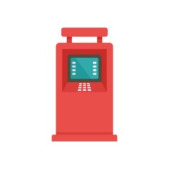 Poster - Hand cash atm icon flat isolated vector