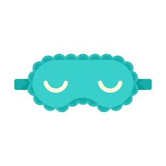 Wall Mural - Flight sleeping mask icon flat isolated vector