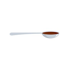 Wall Mural - Cough syrup spoon icon flat isolated vector