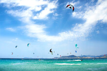 Kitesurf In Almanarre Hyeres France Mediteranean Beach