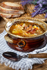 Sticker - Traditional russian sour cabbage soup