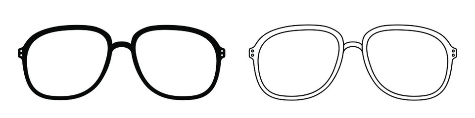 Wall Mural - glasses icon. set of sunglasses icons. vector illustration. sunglasses vector icons. black linear gl
