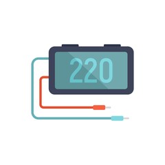 Poster - Digital multimeter icon flat isolated vector