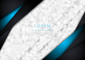 Template corporate concept blue black on white background.