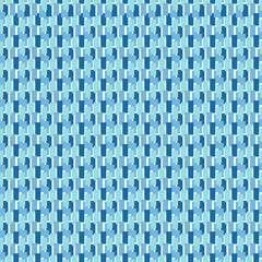 Canvas Print - Plain pattern. Vector repeating background with geometric blue pattern