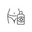 Women intimate hygiene product line icon