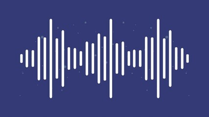 Wall Mural - audio waves spectrum in blue background