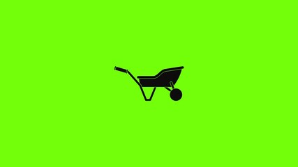 Poster - Garden wheelbarrow icon animation