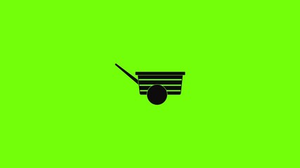 Sticker - Wood wheelbarrow icon animation