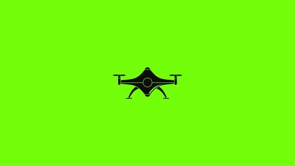 Canvas Print - Futuristic drone icon animation