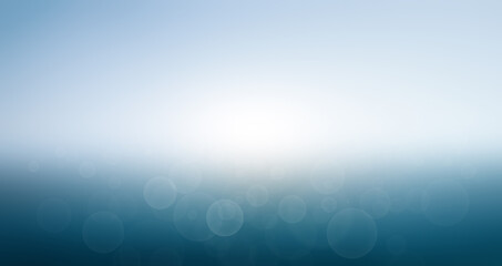 Aufkleber - Blurred Lights on blue sea and sky background, blue abstract background