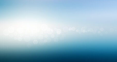 Aufkleber - Blurred Lights on blue sea and sky background, blue abstract background
