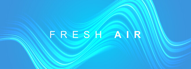 Wall Mural - modern wavy lines air background. curved dots structure. dynamic wave. fresh air illustration. clean