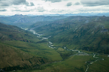 A stream flowing in the summer time in Gates of the Arctic National Park (Alaska), the least visited national park in the United States.