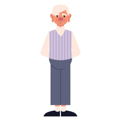 Sticker - cute grandfather character