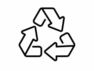 Wall Mural - recycle eco ecology environment safe nature friendly single isolated icon with outline style