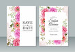 © Arta - Floral watercolor painting for wedding invitation template