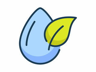 Wall Mural - ecology environment clean energy nature water single isolated icon with filled line style