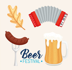 Poster - icons of festival oktoberfest