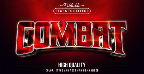 Poster - Editable text style effect - Combat text style theme.