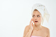 © SHOTPRIME STUDIO - woman with a towel on her head skin care face dermatology hygiene