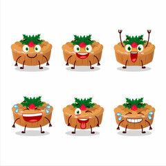 Poster - Cartoon character of pie christmas with smile expression