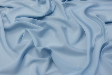 Wall Mural - Fabric viscose (rayon). Color is light blue. Texture, background, pattern