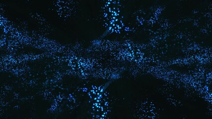 Wall Mural - Blue Particles Bokeh