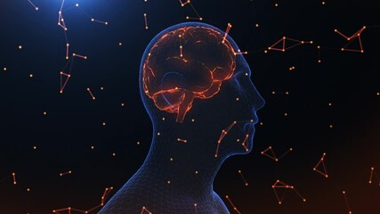 artificial intelligence concept background. you can use it for a technology, science, stage, communi