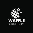 Crunchy waffle snack logo design