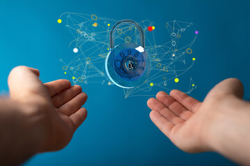 Fototapete - Cyber Security Data Protection Business Technology Privacy concept