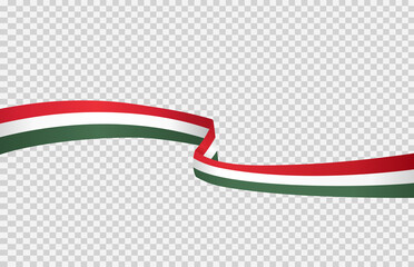 Poster - Waving flag of Hungary isolated  on png or transparent  background,Symbol of Hungary,template for banner,card,advertising ,promote, vector illustration top gold medal sport winner country