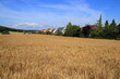 Blick über Wiesen und Felder auf den Ort Warmbronn bei Leonberg 