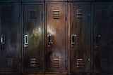 Fototapeta Tęcza - rusty old broken locker