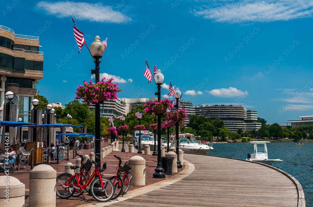 Photo of the Georgetown Waterfront Park, Washington, DC, USA Stock