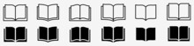Book Icon Set. Simple Book Symbol. Vector Illustration