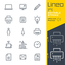 Lineo Editable Stroke - Office And Business Line Icons