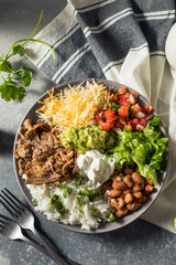 Wall Mural - Healthy Homemade Mexican Carnitas Burrito Bowl