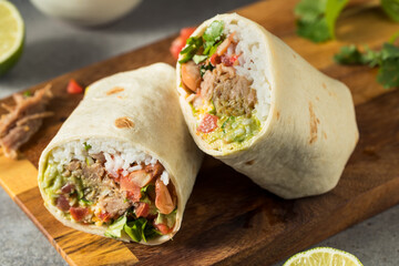 Wall Mural - Healthy Homemade Carnitas Pork Burrito