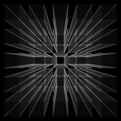 Leinwandbilder - abstract background with squares. perspective white lines over black background.